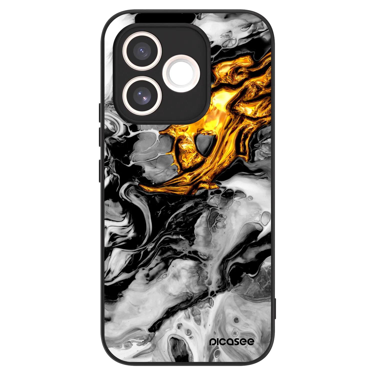 Picasee ULTIMATE CASE pro Honor 600 Lite - Black Gold 2