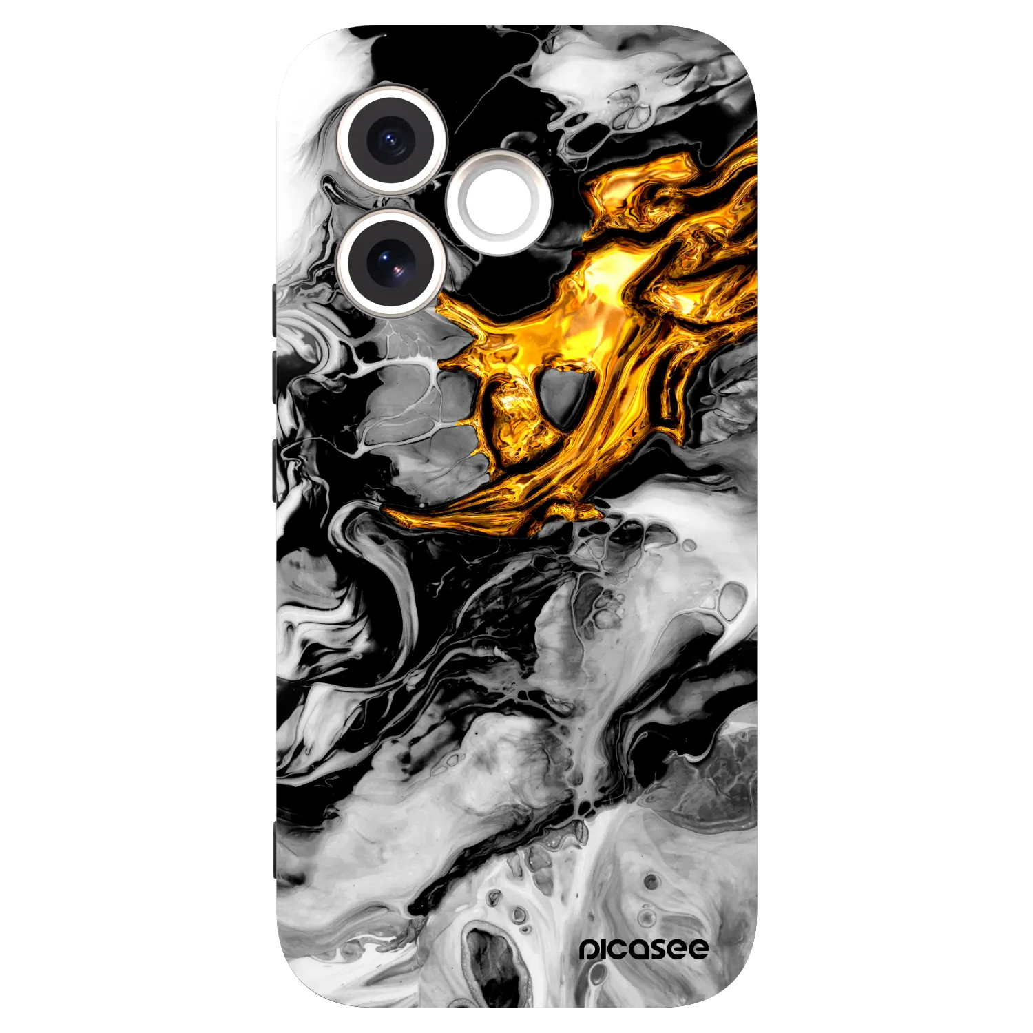 Picasee silikónový čierny obal pre Honor 600 Lite - Black Gold 2