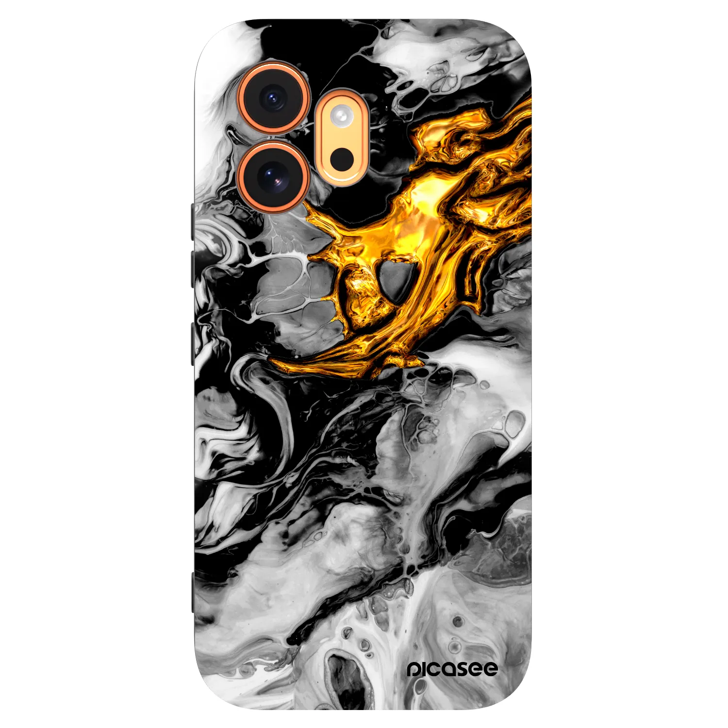 Picasee silikónový čierny obal pre Honor 600 - Black Gold 2