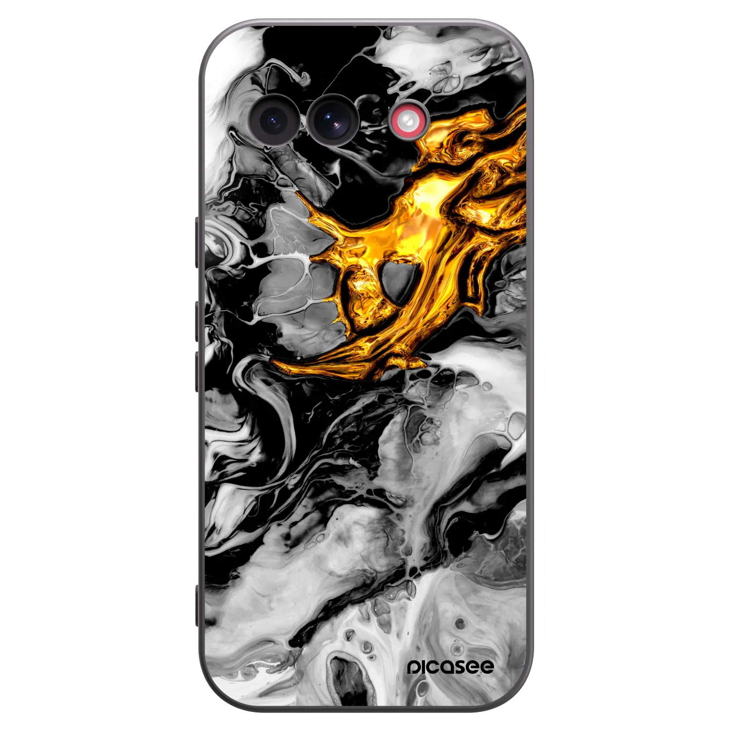 Picasee silikónový čierny obal pre Google Pixel 10a - Black Gold 2