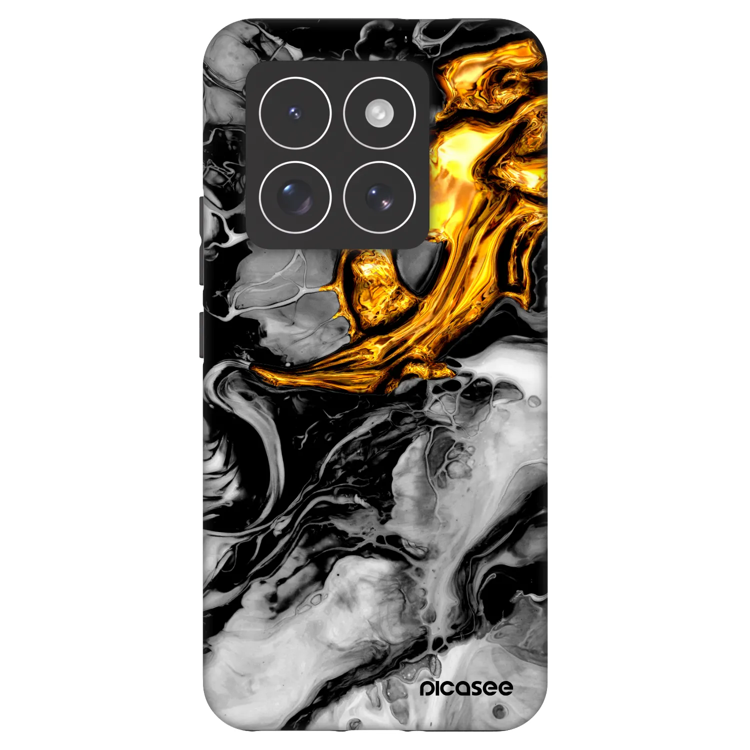 Picasee Fashion Case pre Xiaomi 14 Pro - Black Gold 2