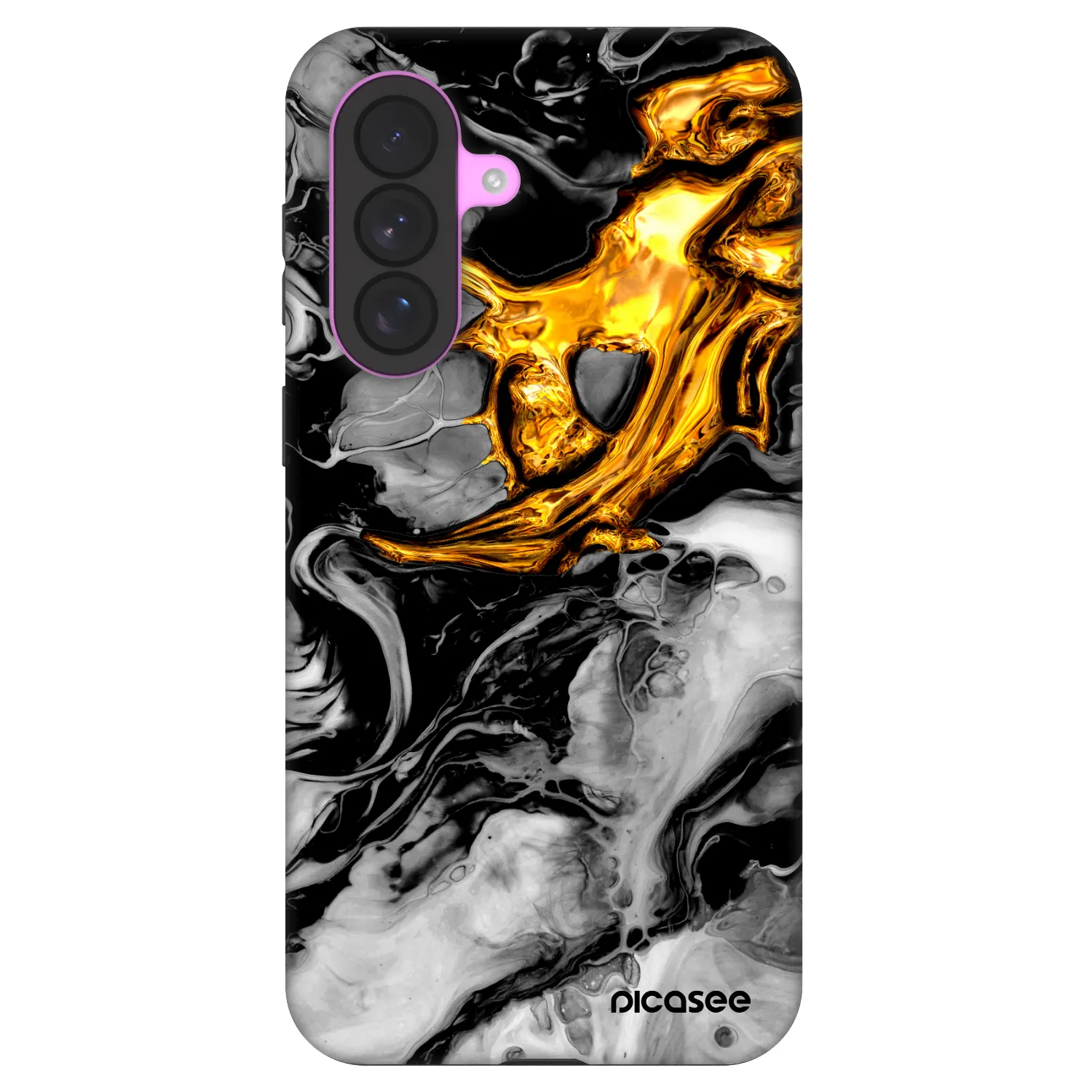 Picasee Fashion Case pre Samsung Galaxy A37 - Black Gold 2
