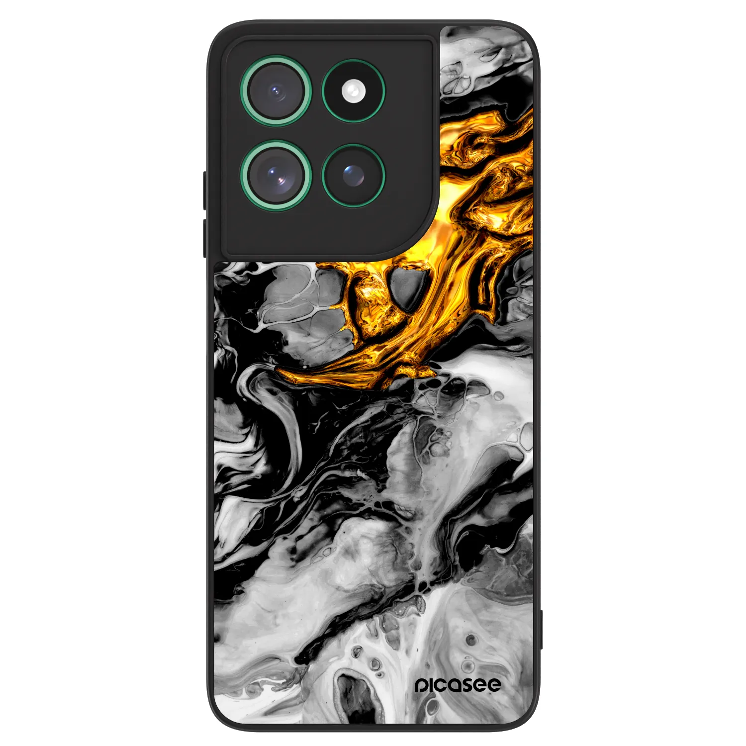Picasee ULTIMATE CASE pro Motorola Moto G57 Power - Black Gold 2