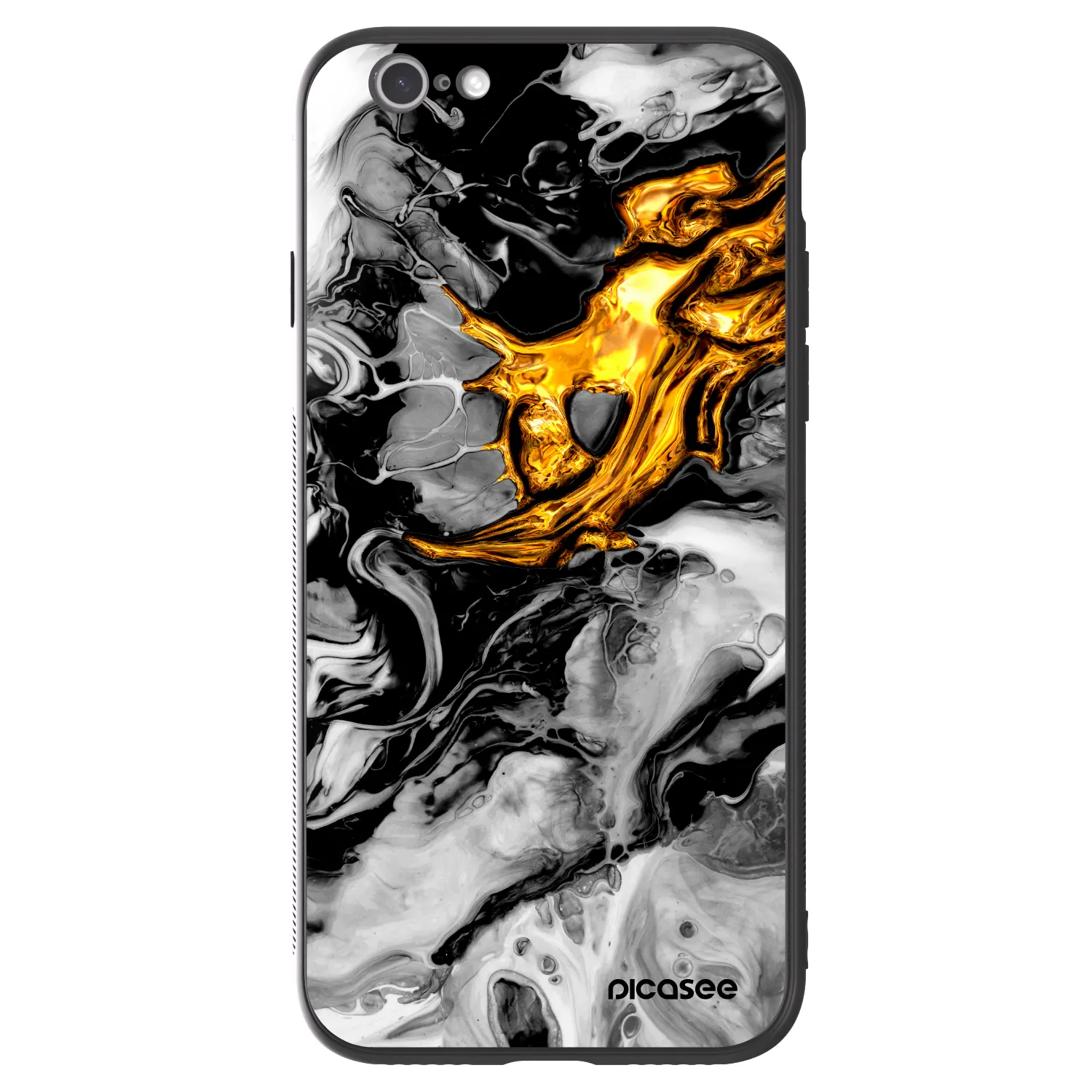 Picasee ULTIMATE CASE pro Apple iPhone 6/6S - Black Gold 2