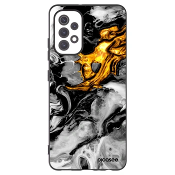 Picasee silikónový čierny obal pre Samsung Galaxy A32 5G A326B - Black Gold 2
