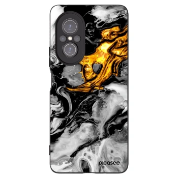 Picasee silikónový čierny obal pre Huawei Nova 9 SE - Black Gold 2