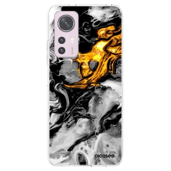 Picasee silikónový prehľadný obal pre Xiaomi 12 - Black Gold 2