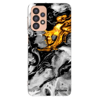 Picasee silikónový prehľadný obal pre Samsung Galaxy A23 A236B 5G - Black Gold 2