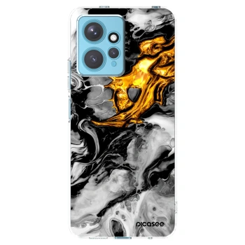Picasee silikónový prehľadný obal pre Xiaomi Redmi Note 12 4G - Black Gold 2