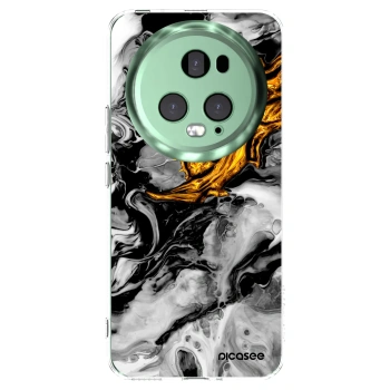 Picasee silikónový prehľadný obal pre Honor Magic5 Pro - Black Gold 2