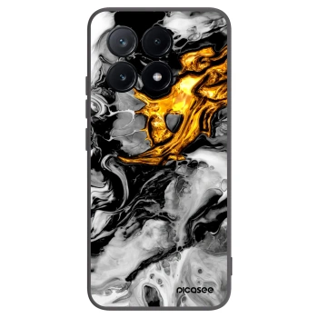 Picasee silikónový čierny obal pre Xiaomi Poco X6 Pro - Black Gold 2