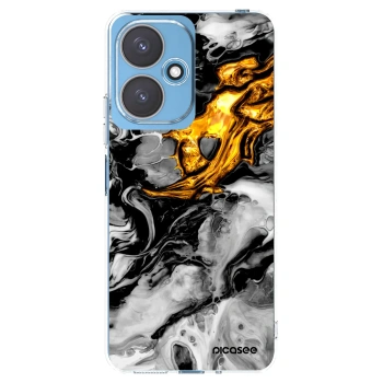 Picasee silikónový prehľadný obal pre Xiaomi Redmi 13C 5G - Black Gold 2