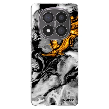 Picasee silikónový prehľadný obal pre Xiaomi Redmi Note 14 Pro+ 5G - Black Gold 2