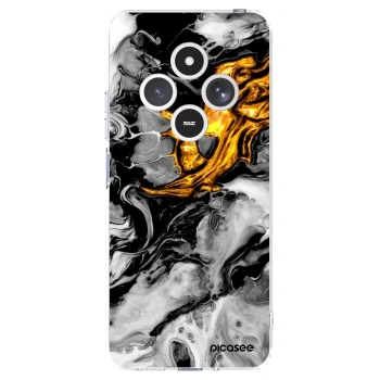 Picasee silikónový prehľadný obal pre Xiaomi Redmi 14C - Black Gold 2