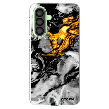 Picasee silikónový prehľadný obal pre Samsung Galaxy A26 5G A266B - Black Gold 2