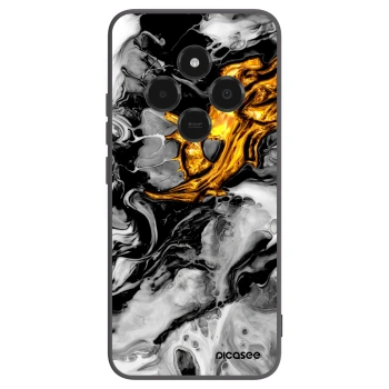 Picasee silikónový čierny obal pre Xiaomi Poco C75 - Black Gold 2