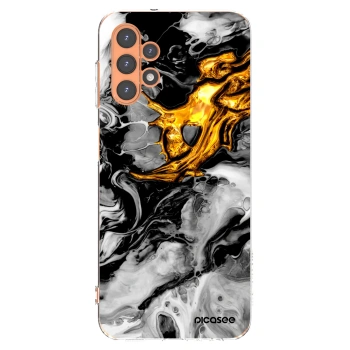 Picasee silikónový prehľadný obal pre Samsung Galaxy A13 5G - Black Gold 2