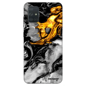 Obal pre Samsung Galaxy A71 A715F - Black Gold 2