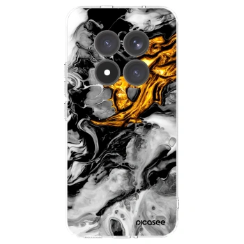 Picasee silikónový prehľadný obal pre Xiaomi Redmi Note 15 Pro+ - Black Gold 2