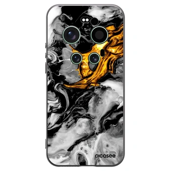 Picasee silikónový čierny obal pre Xiaomi 17 Ultra - Black Gold 2