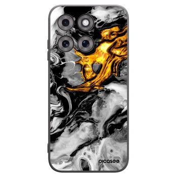 Picasee silikónový čierny obal pre Motorola Moto G77 - Black Gold 2