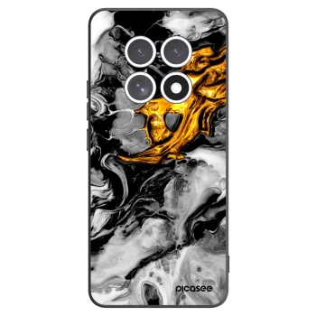 Picasee silikónový čierny obal pre Xiaomi Redmi Note 15 5G - Black Gold 2