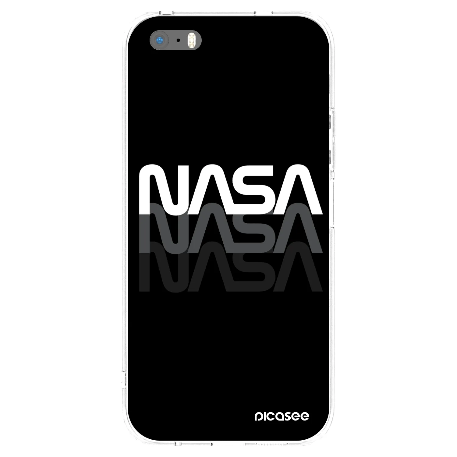 Picasee silikónový prehľadný obal pre Apple iPhone 5/5S/SE - NASA Triple