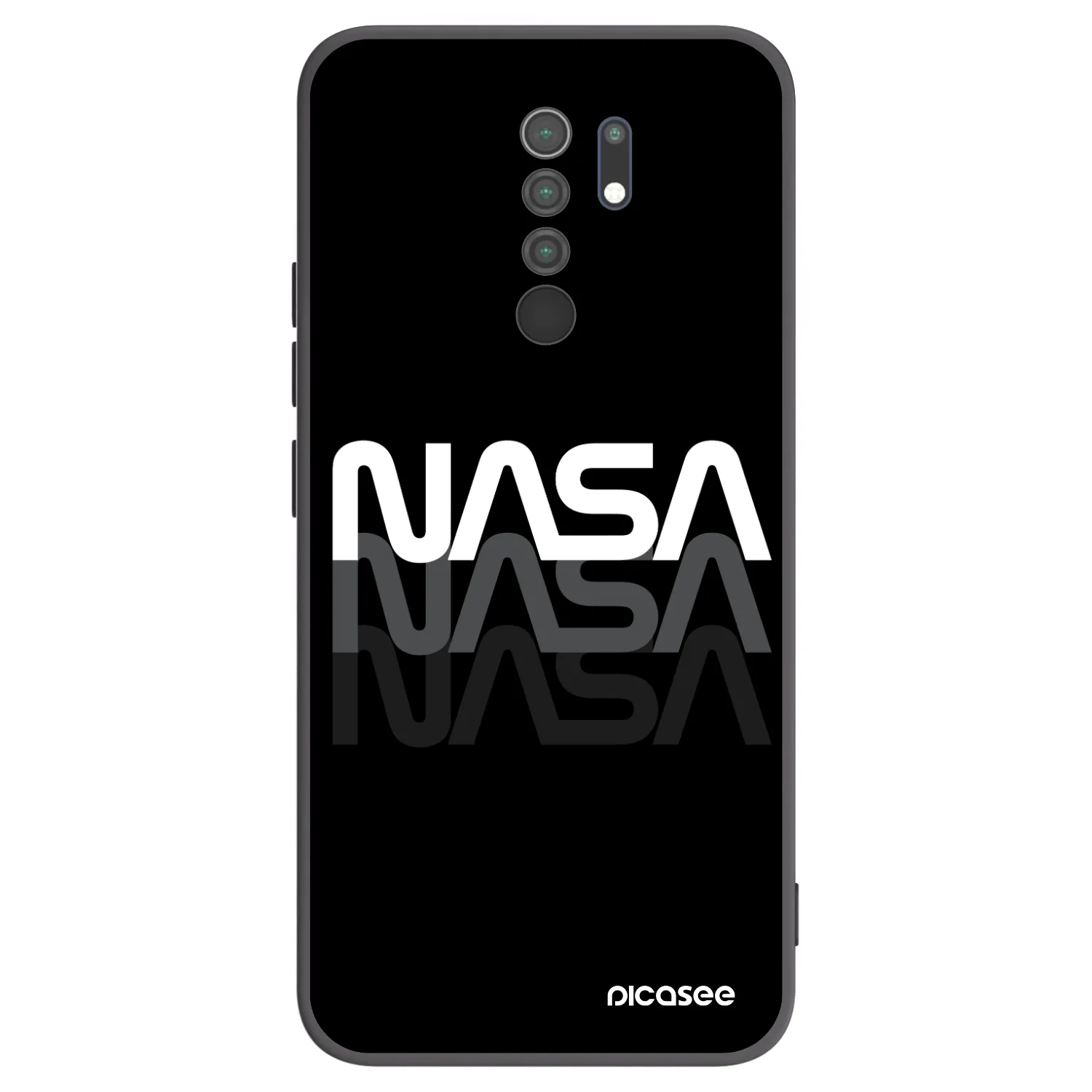 Picasee silikónový čierny obal pre Xiaomi Redmi 9 - NASA Triple