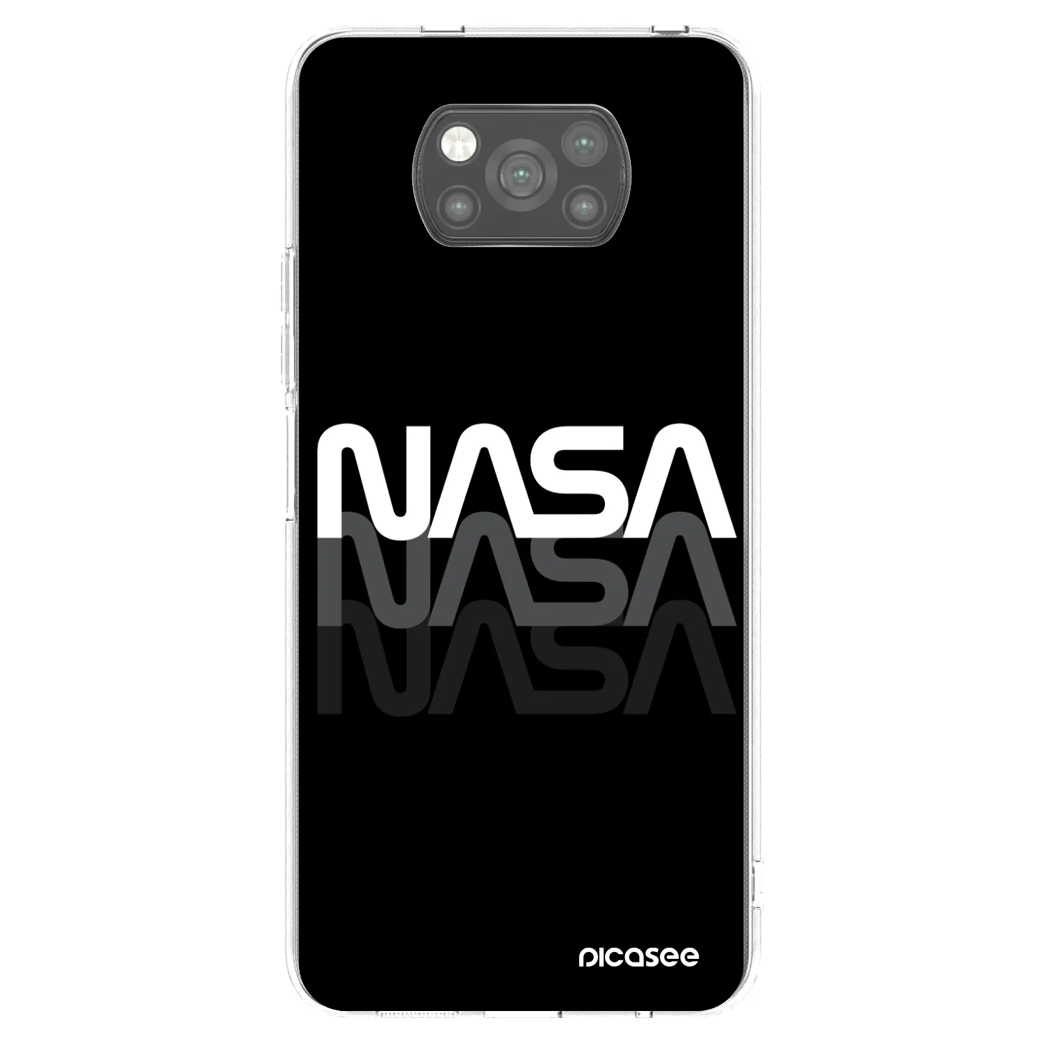 Picasee silikónový čierny obal pre Xiaomi Poco X3 - NASA Triple