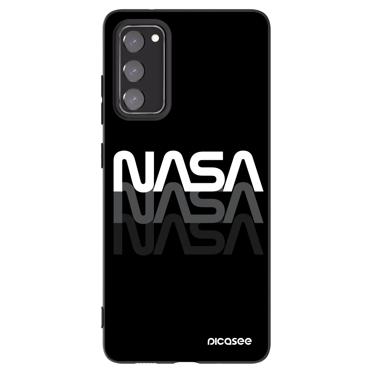 Picasee silikónový čierny obal pre Samsung Galaxy S20 FE - NASA Triple