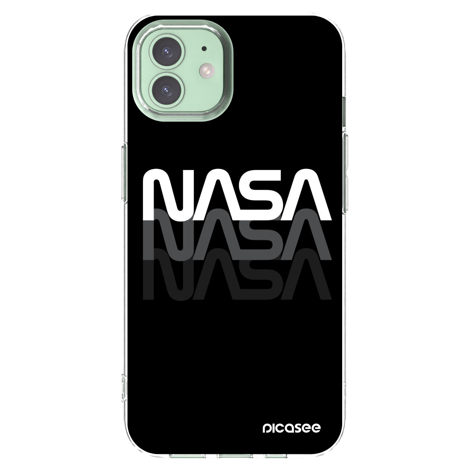 Picasee silikónový prehľadný obal pre Apple iPhone 12 - NASA Triple