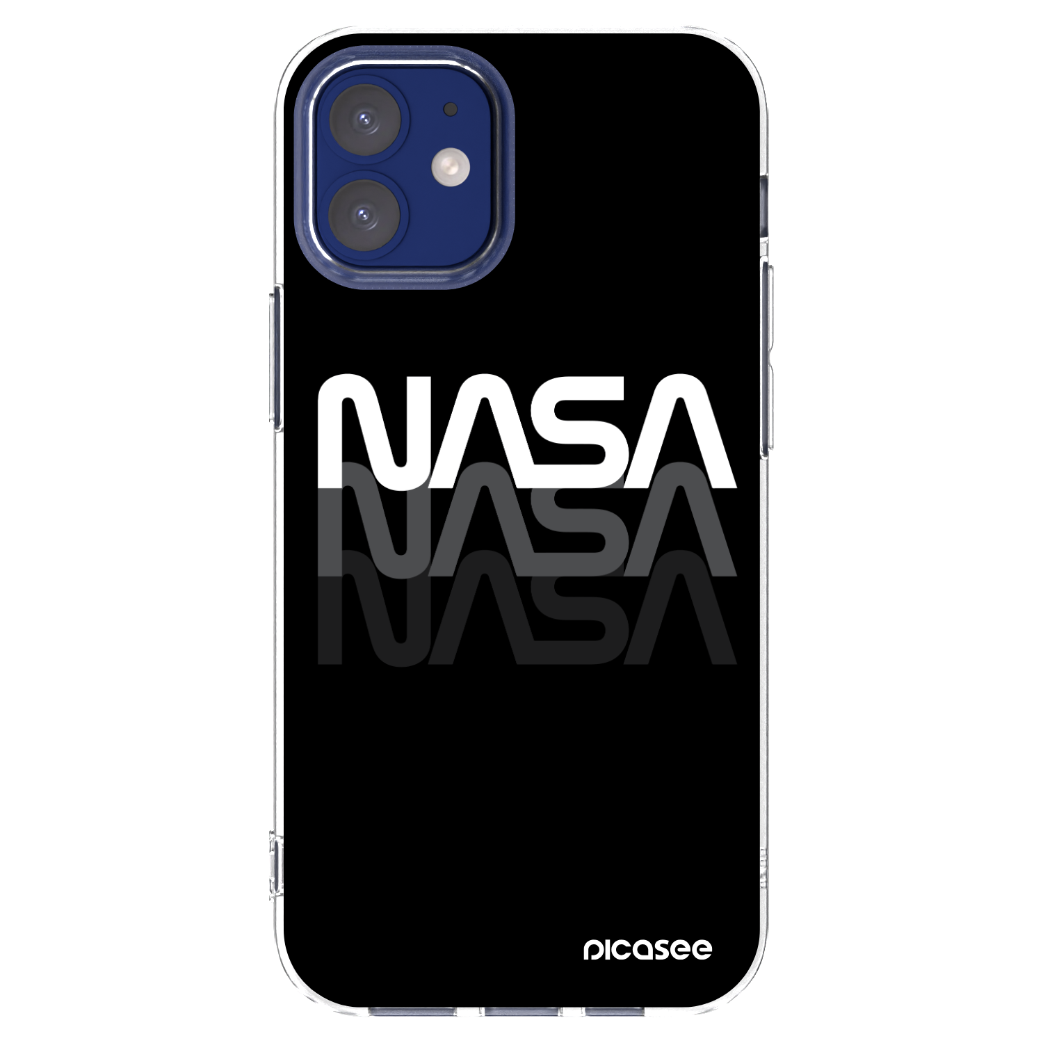 Picasee silikónový prehľadný obal pre Apple iPhone 12 mini - NASA Triple