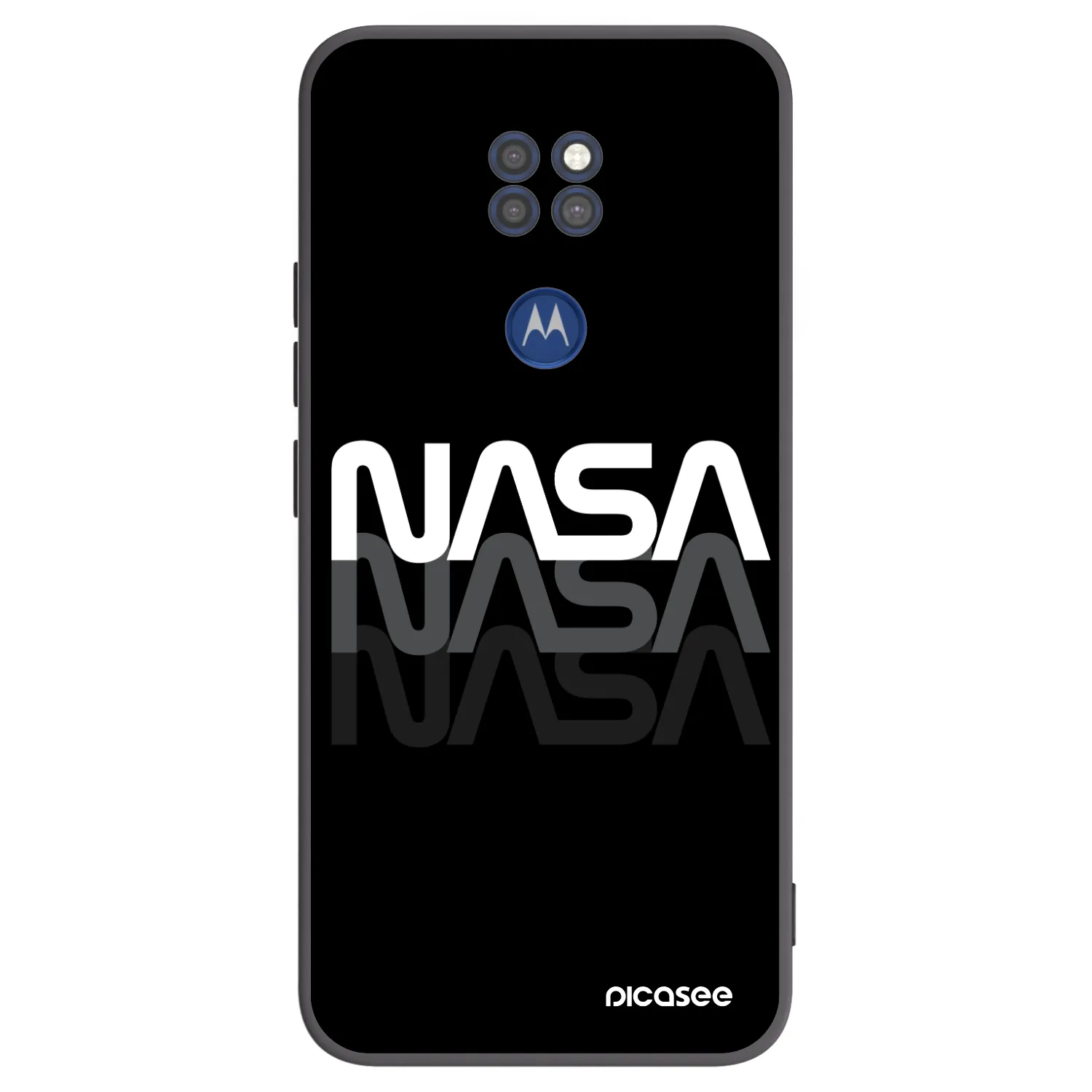 Picasee silikónový čierny obal pre Motorola Moto G9 Play - NASA Triple