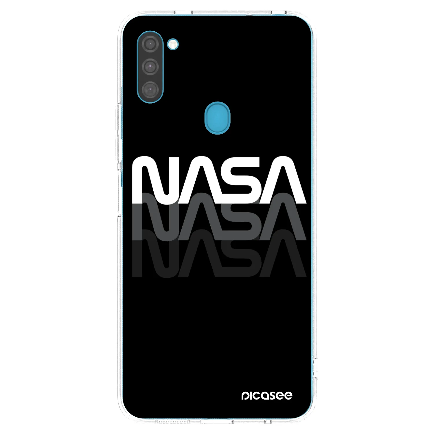 Picasee silikónový prehľadný obal pre Samsung Galaxy M11 - NASA Triple