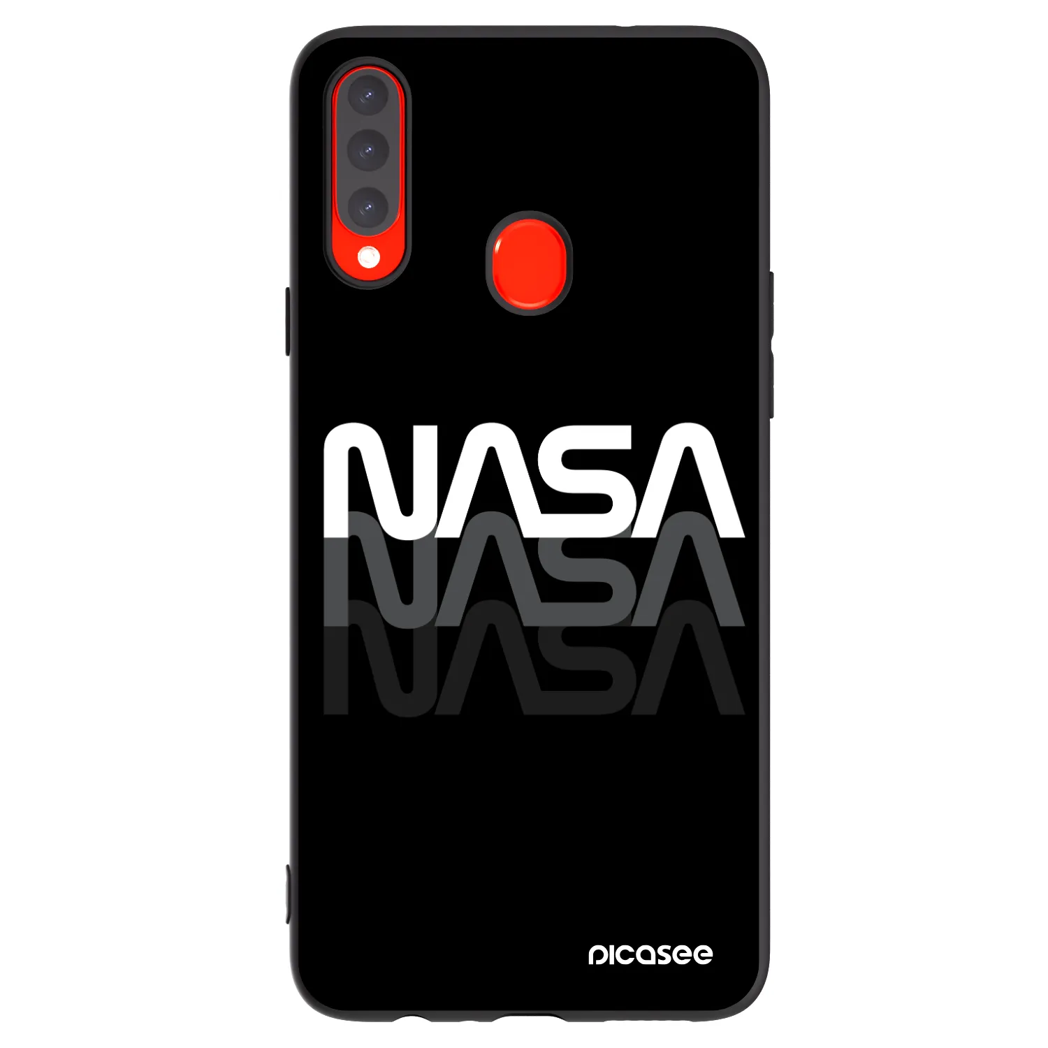 Picasee silikónový čierny obal pre Samsung Galaxy A20s - NASA Triple