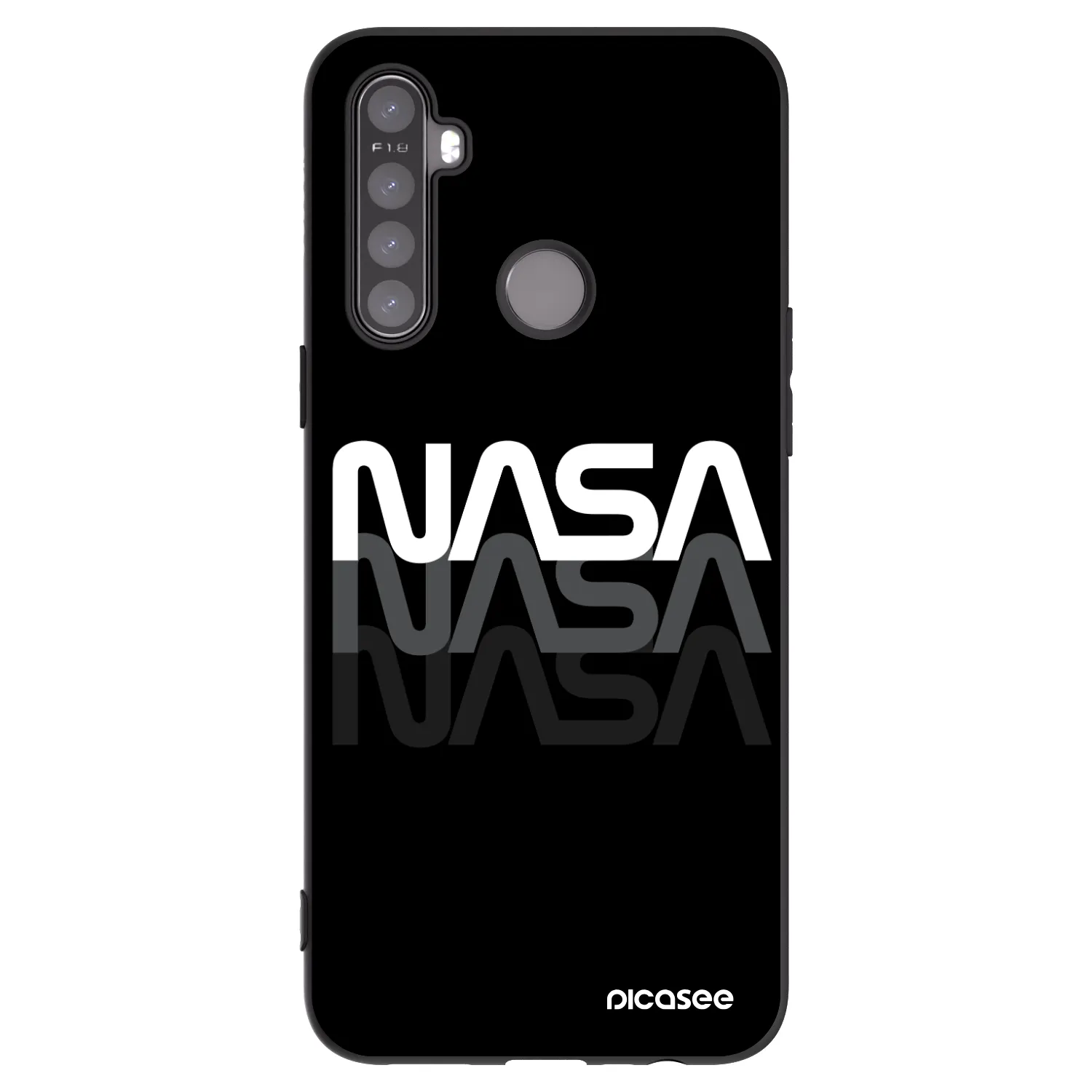 Picasee silikónový čierny obal pre Realme 6i - NASA Triple