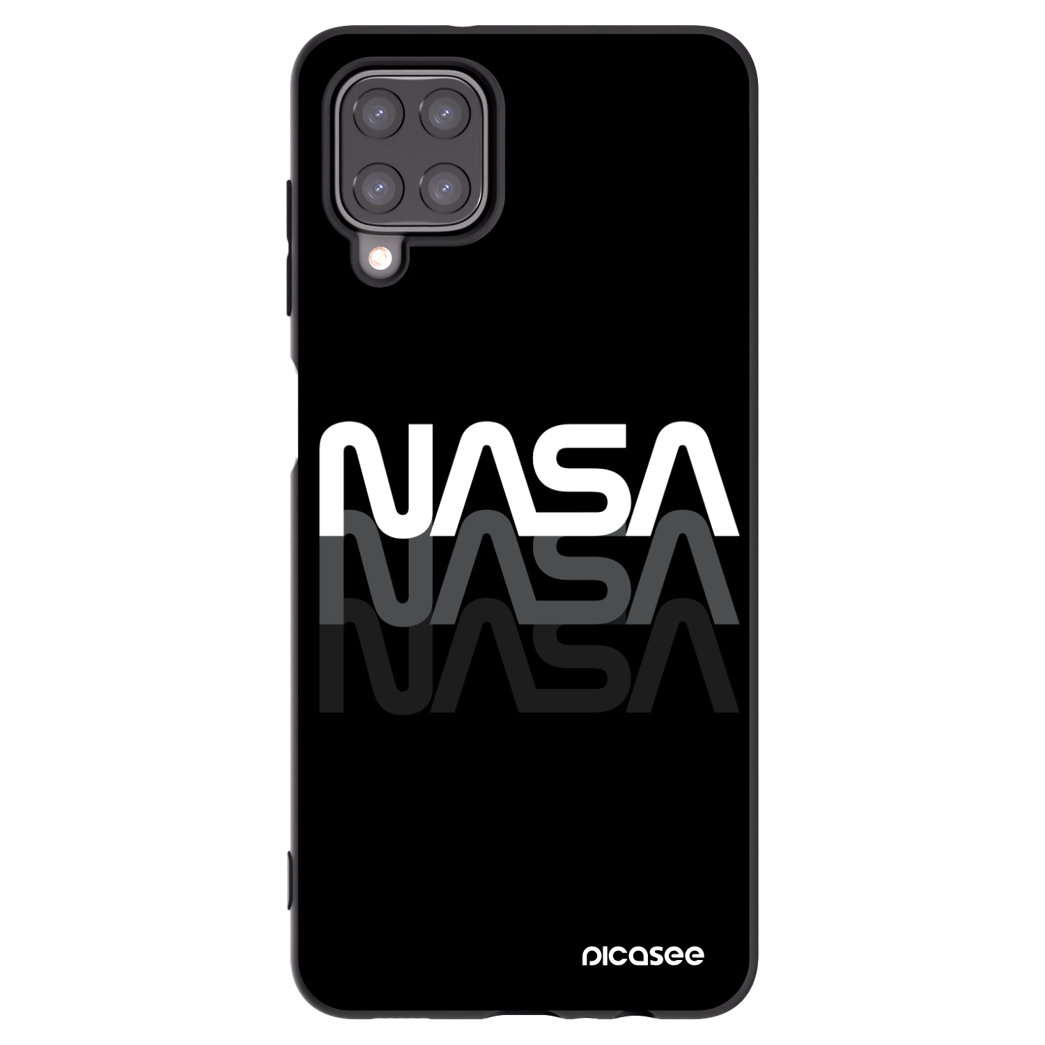 Picasee silikónový čierny obal pre Samsung Galaxy A12 A125F - NASA Triple