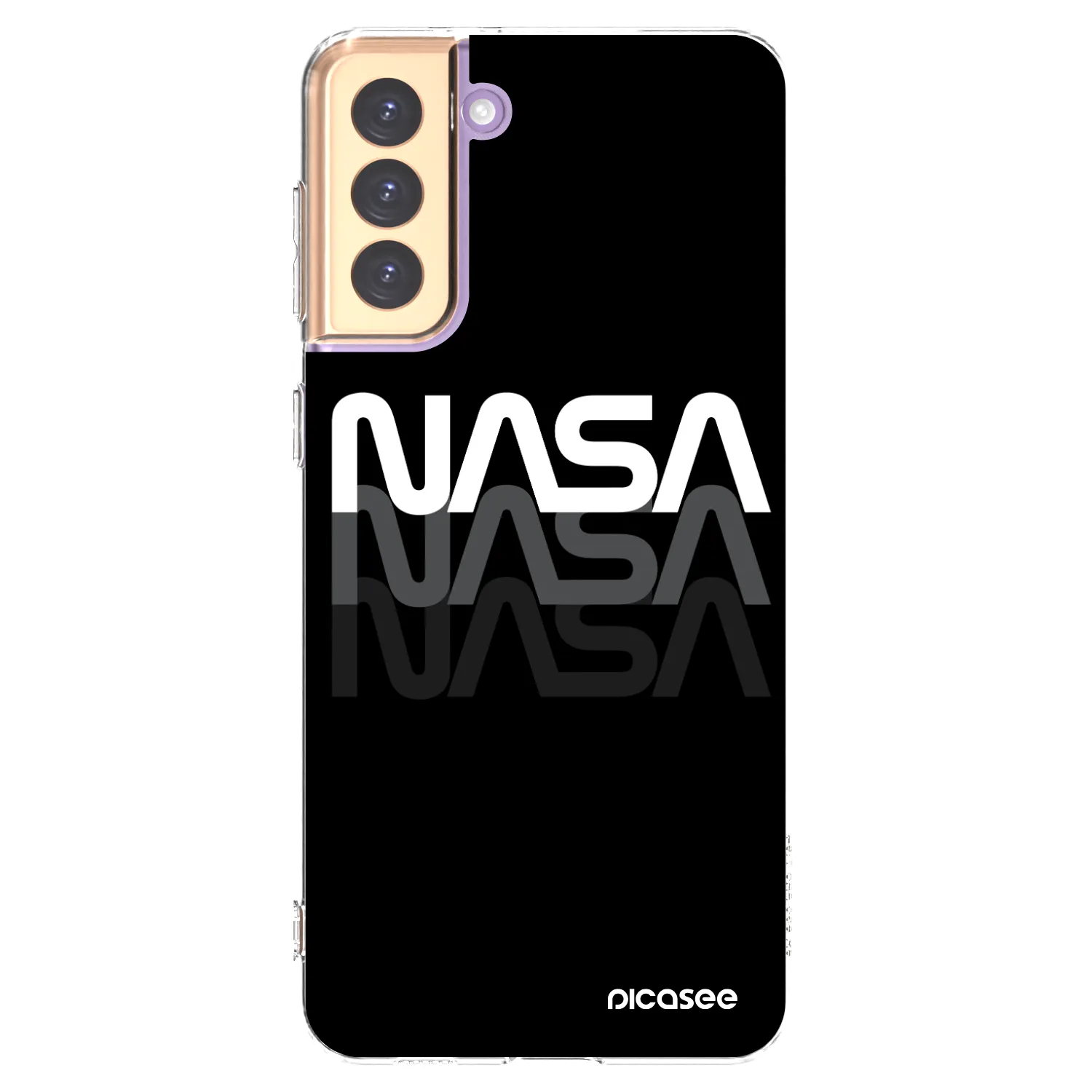 Picasee silikónový prehľadný obal pre Samsung Galaxy S21+ 5G G996F - NASA Triple