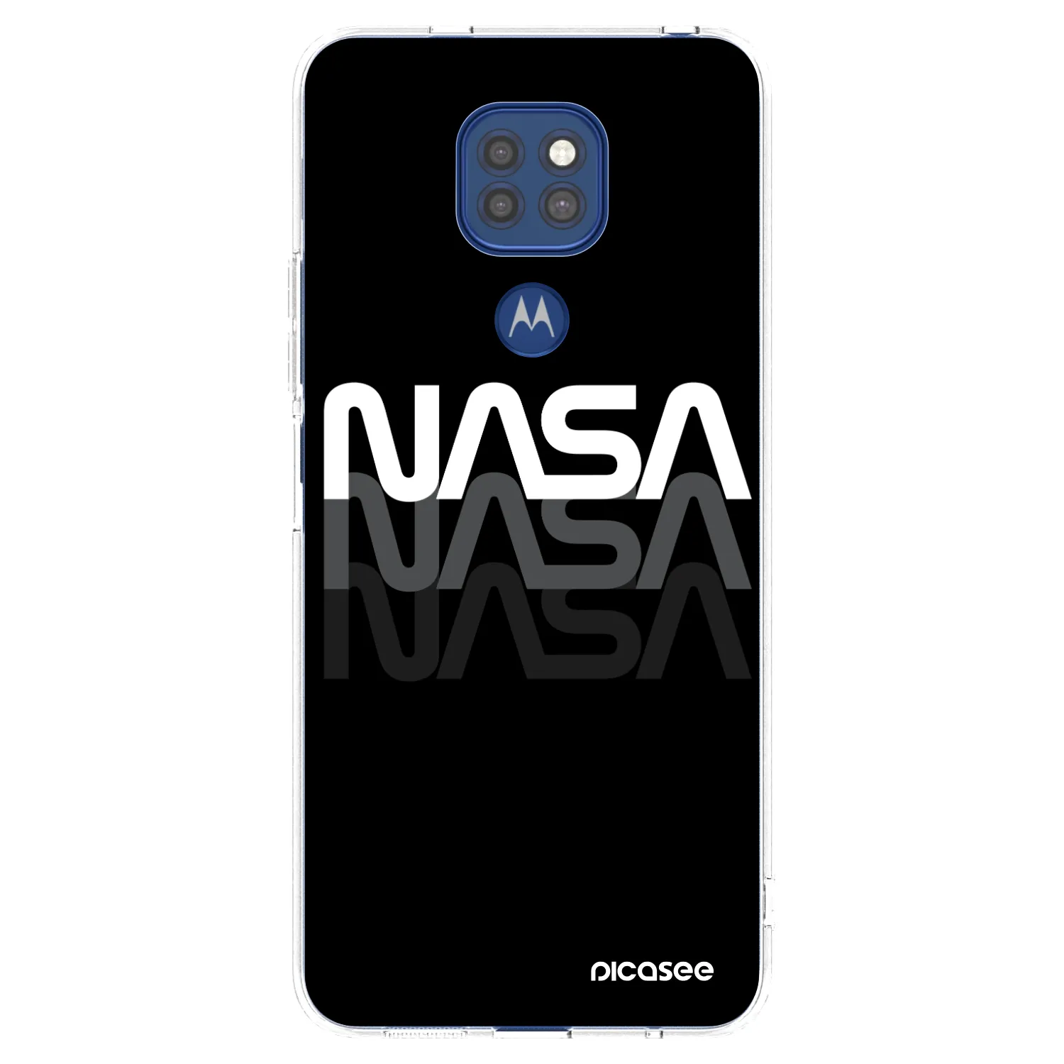 Silikónový prehľadný obal pre Motorola Moto G9 Play - NASA Triple