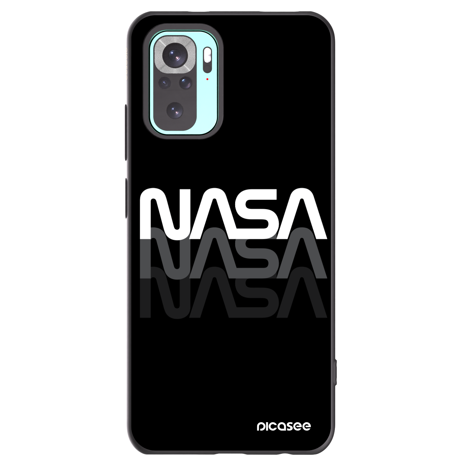 Picasee silikónový čierny obal pre Xiaomi Redmi Note 10 Pro - NASA Triple