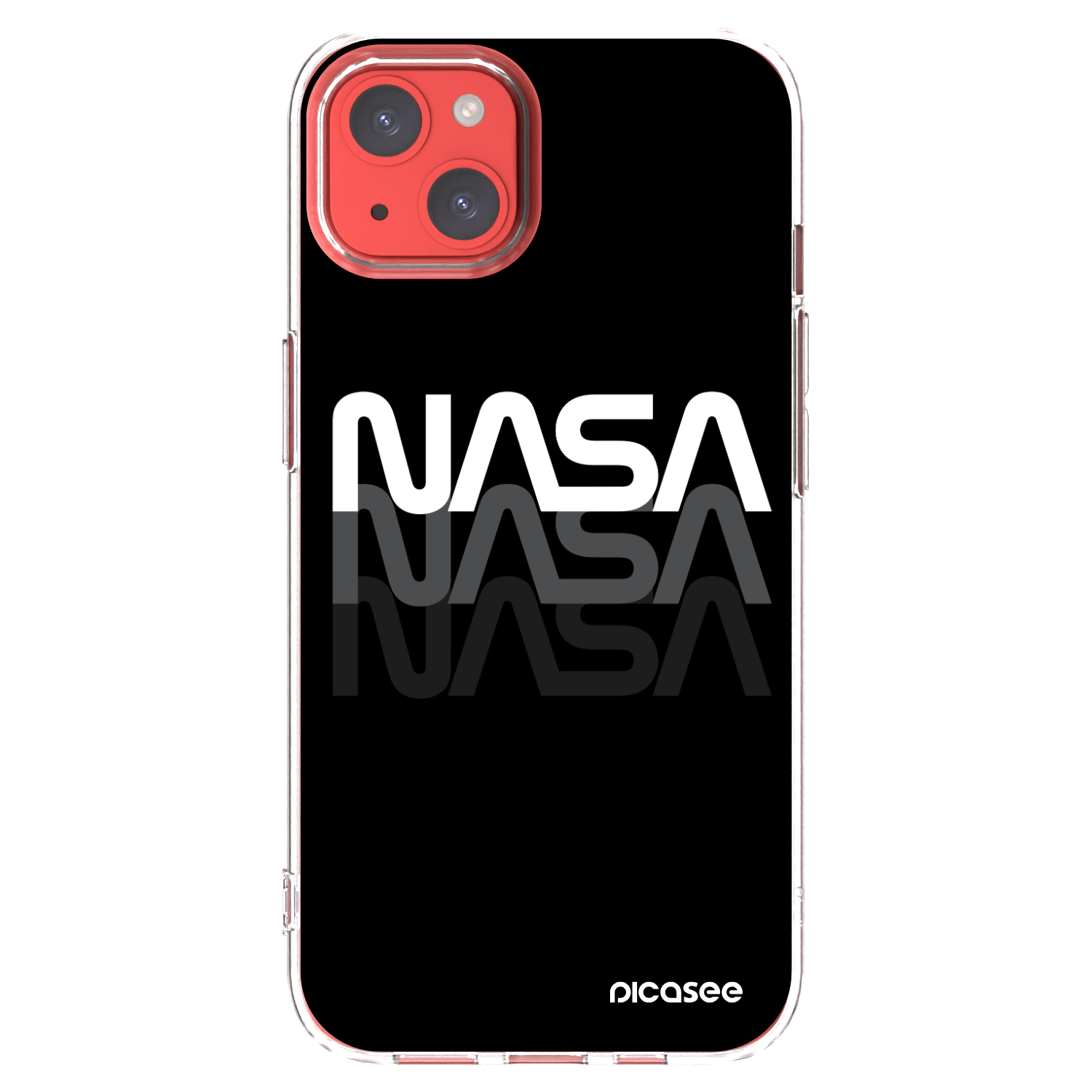 Picasee silikónový prehľadný obal pre Apple iPhone 13 - NASA Triple