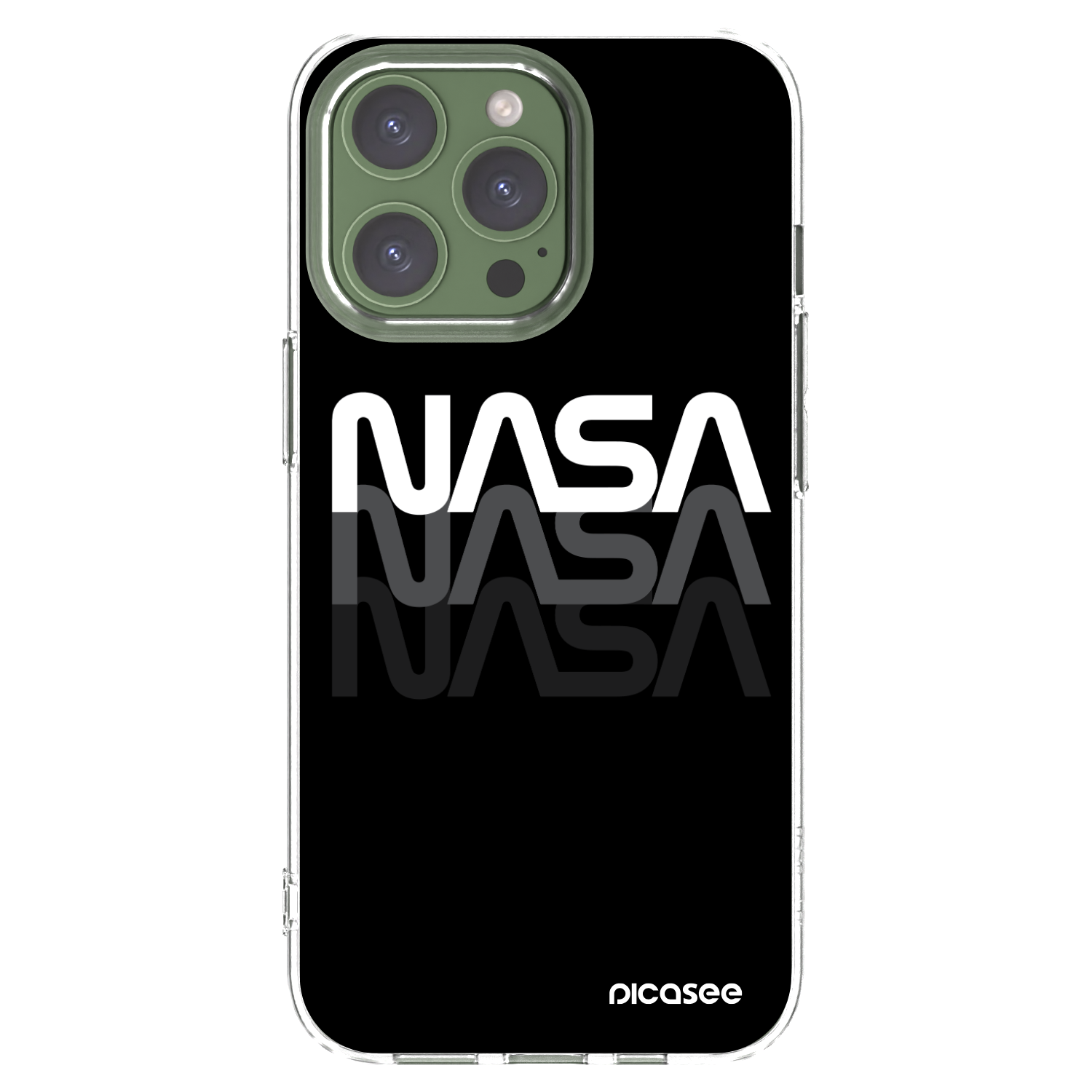 Picasee silikónový prehľadný obal pre Apple iPhone 13 Pro - NASA Triple