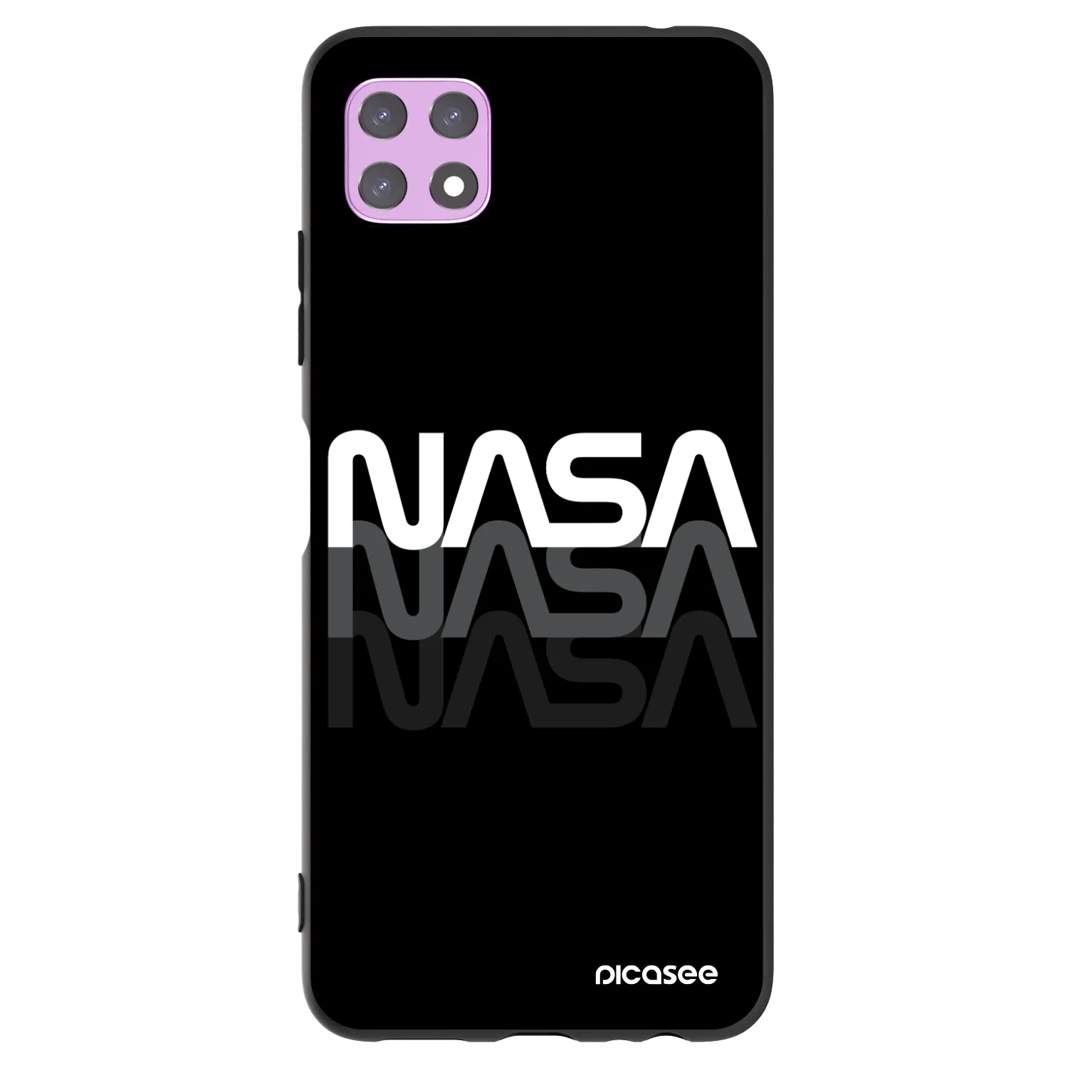 Picasee silikónový čierny obal pre Samsung Galaxy A22 A226B 5G - NASA Triple