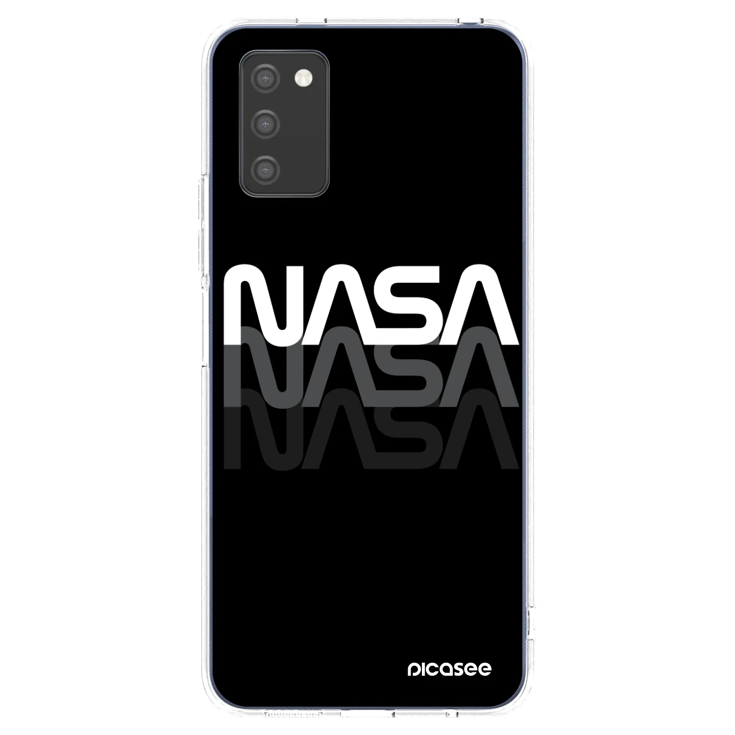 Picasee silikónový prehľadný obal pre Samsung Galaxy A02s A025G - NASA Triple