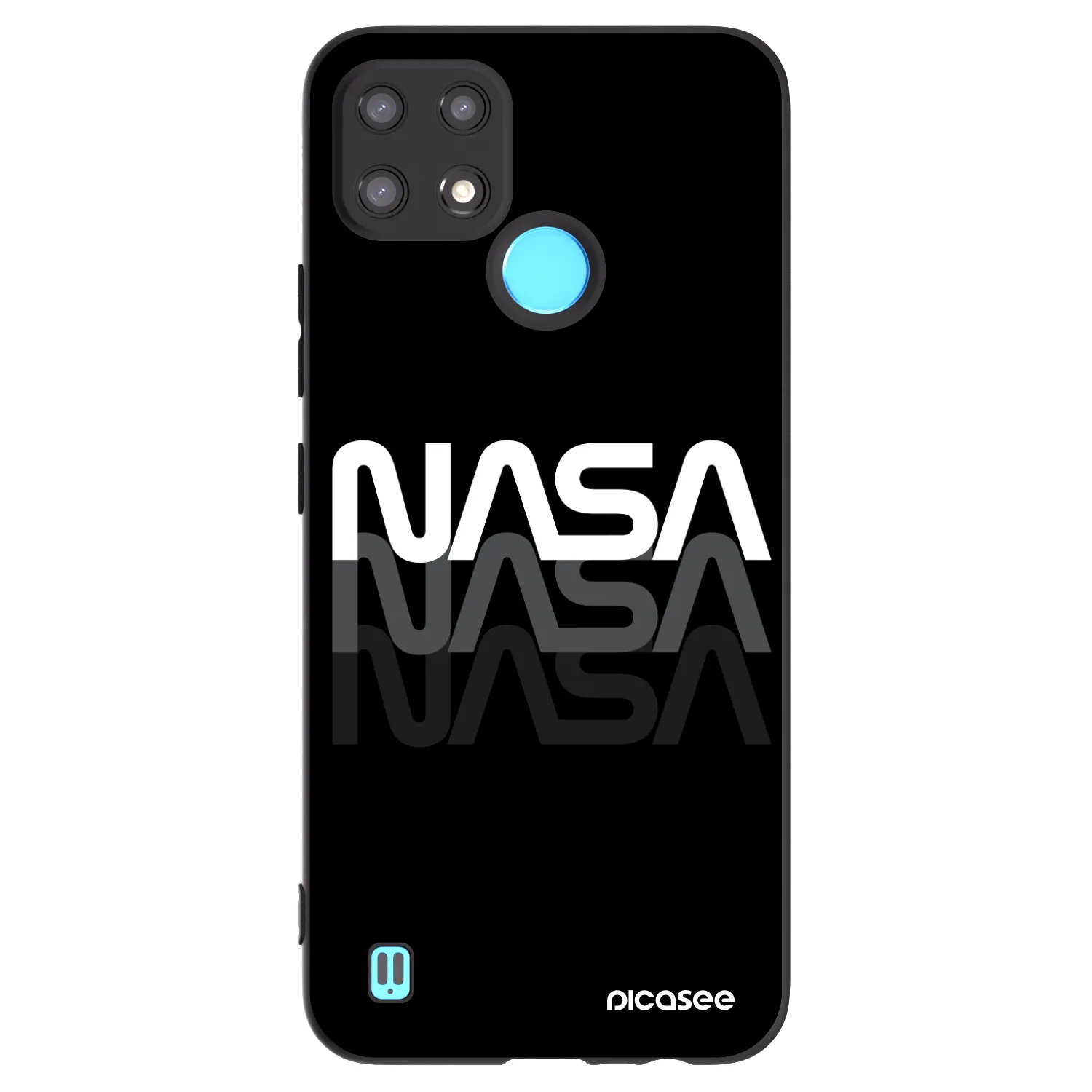 Picasee silikónový čierny obal pre Realme C21 - NASA Triple