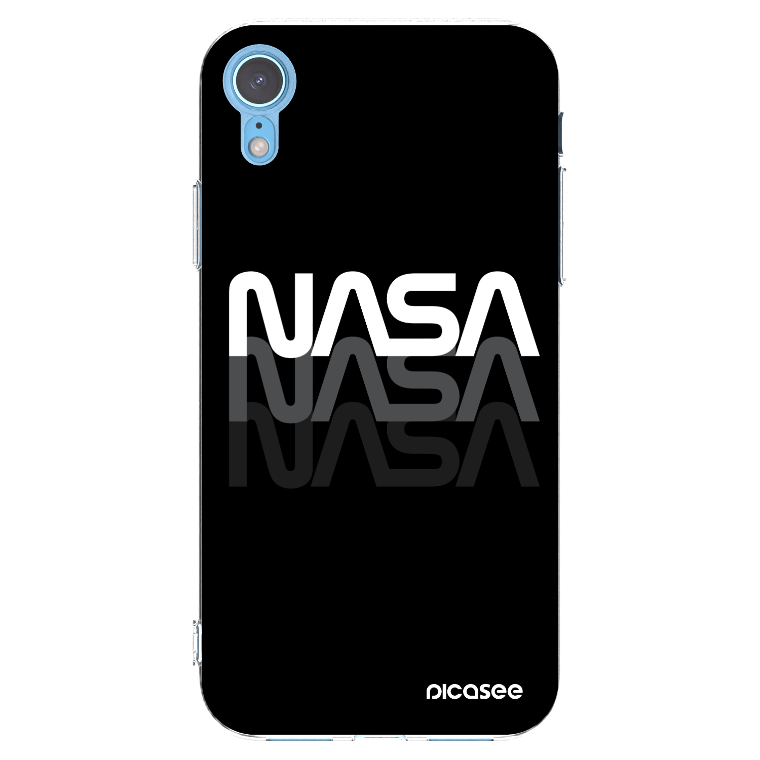 Picasee silikónový prehľadný obal pre Apple iPhone XR - NASA Triple