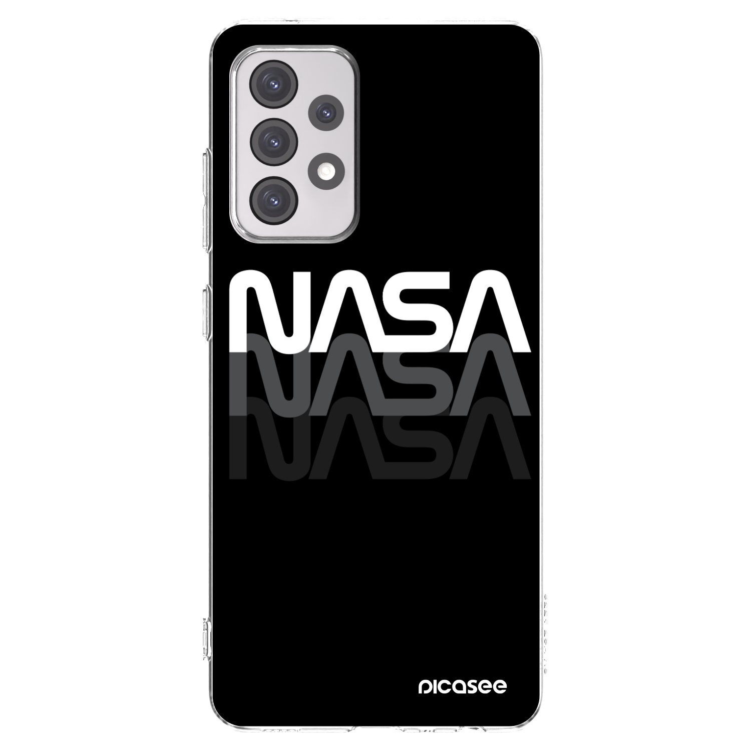 Picasee silikónový prehľadný obal pre Samsung Galaxy A52s 5G A528B - NASA Triple