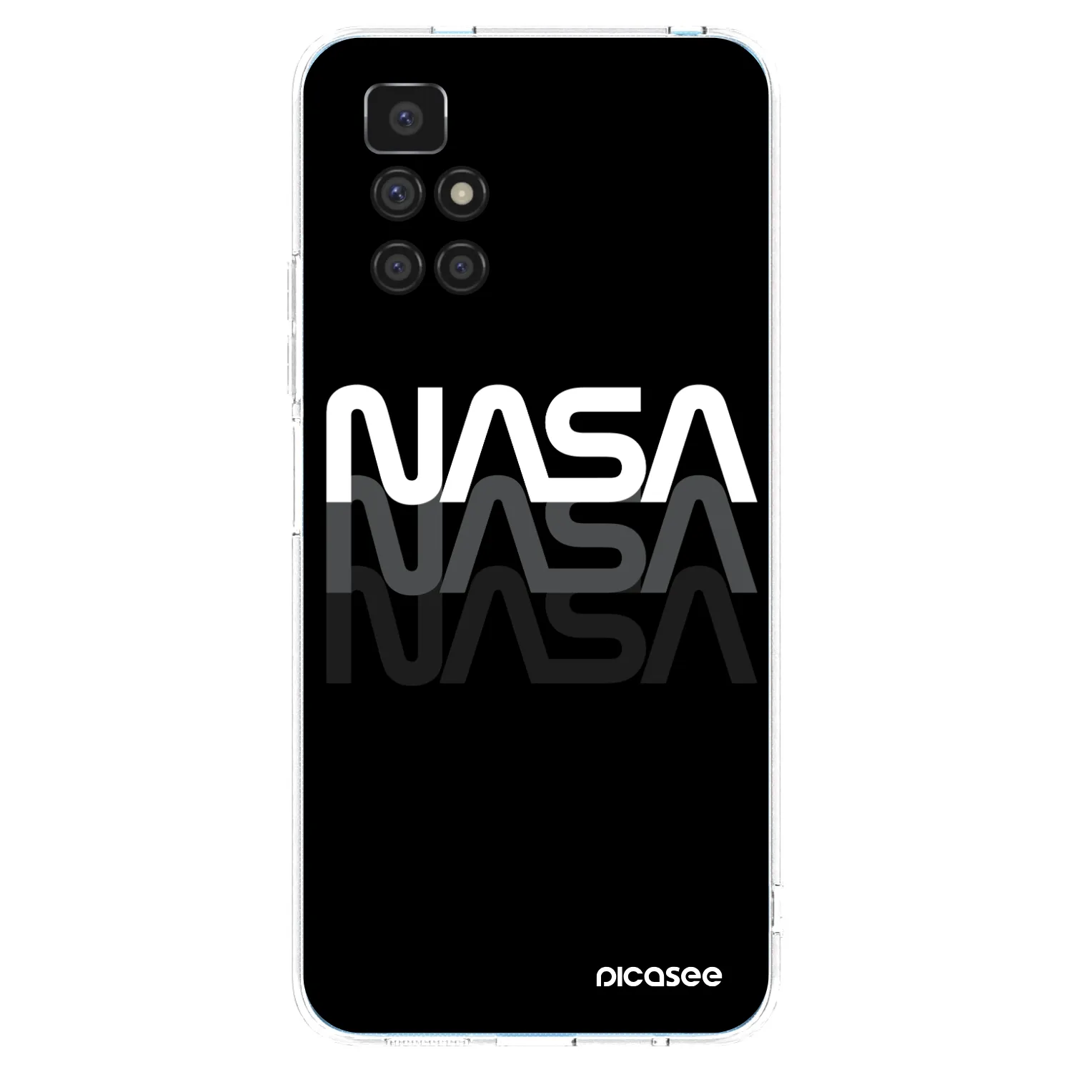Silikónový prehľadný obal pre Xiaomi Redmi 10 - NASA Triple