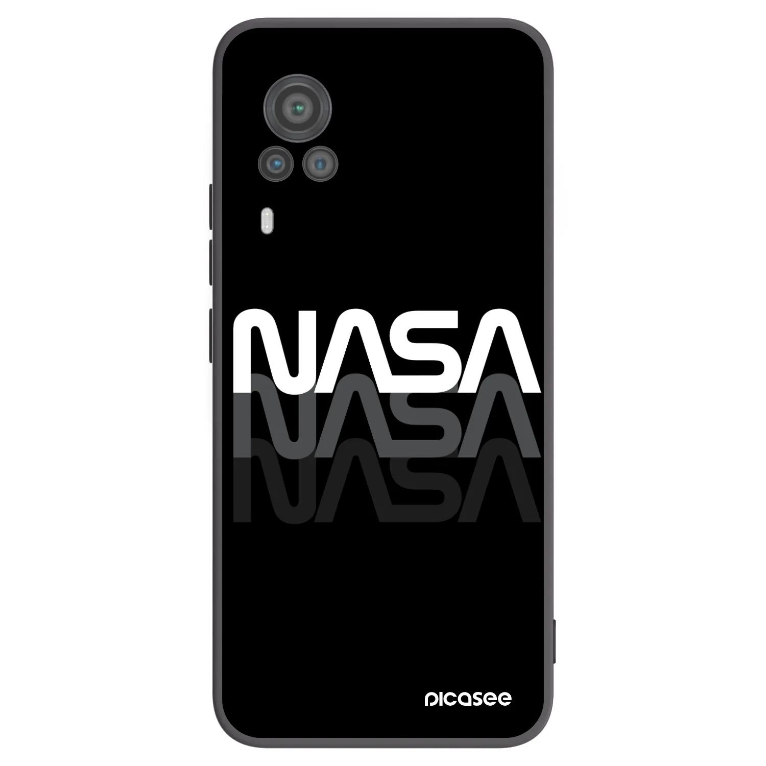 Picasee silikónový čierny obal pre Vivo X60 Pro 5G - NASA Triple