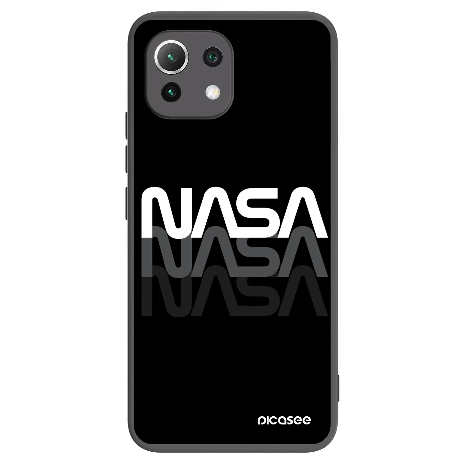 Picasee silikónový čierny obal pre Xiaomi 11 Lite 5G NE - NASA Triple